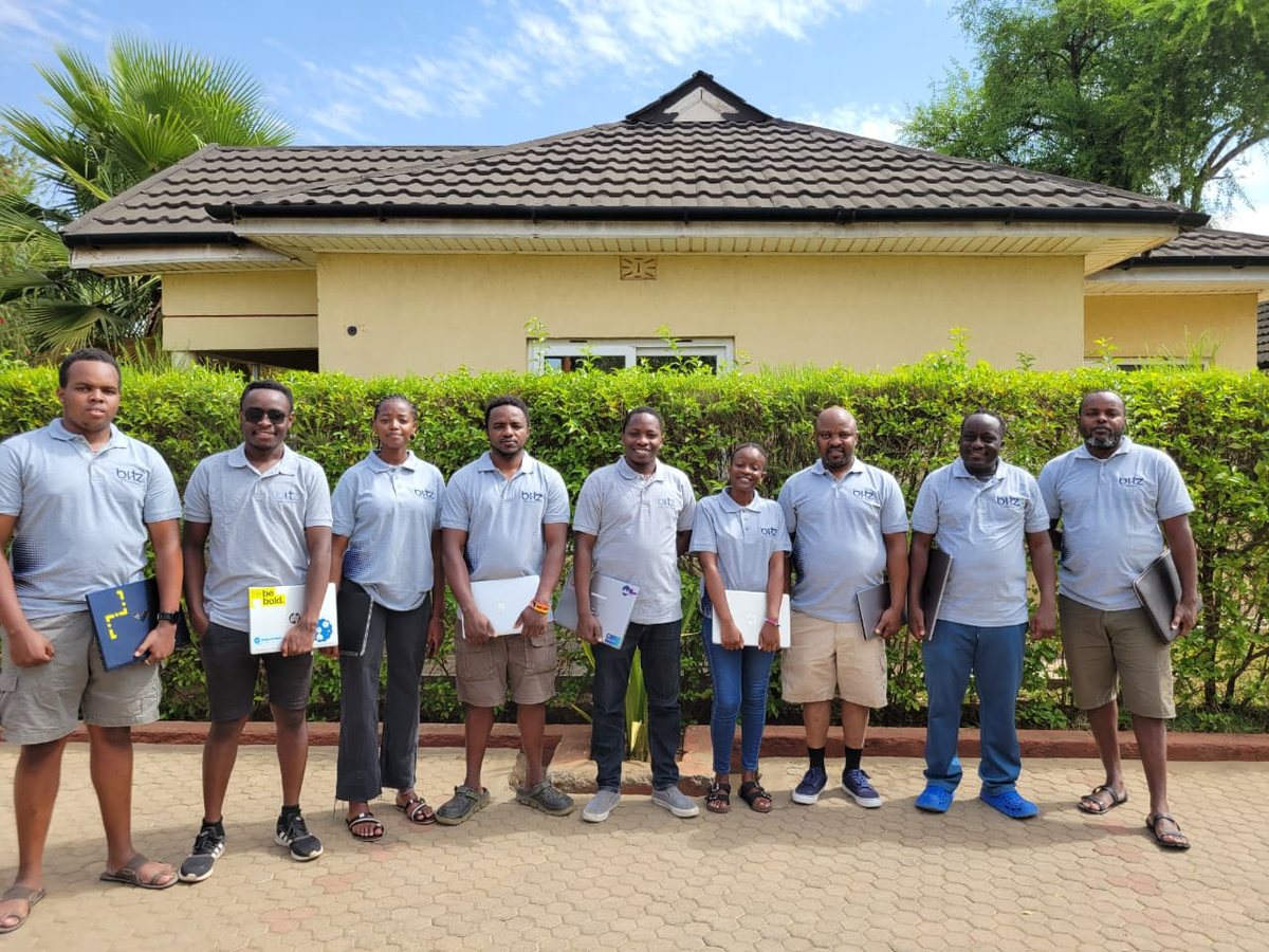 BITZ IT Consulting team standing together outdoors in Nairobi